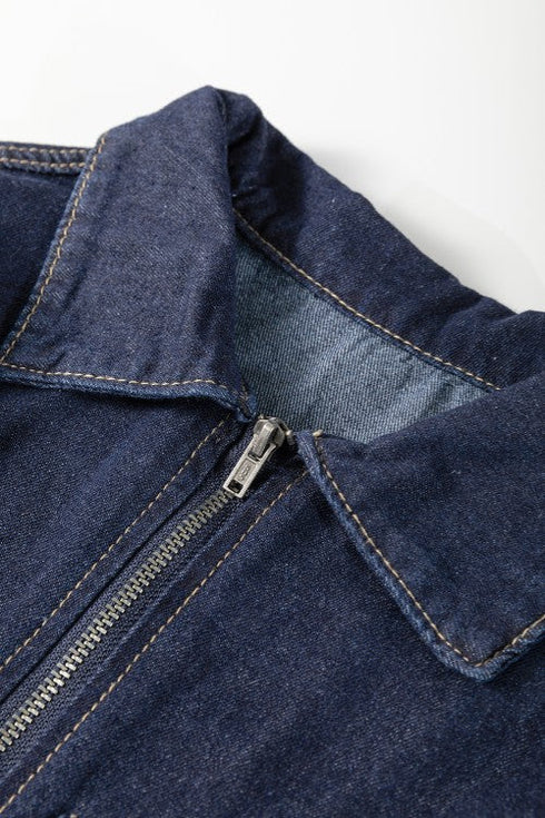 'Zadie' Puff Sleeve Denim Mini Dress - Celes Fashion